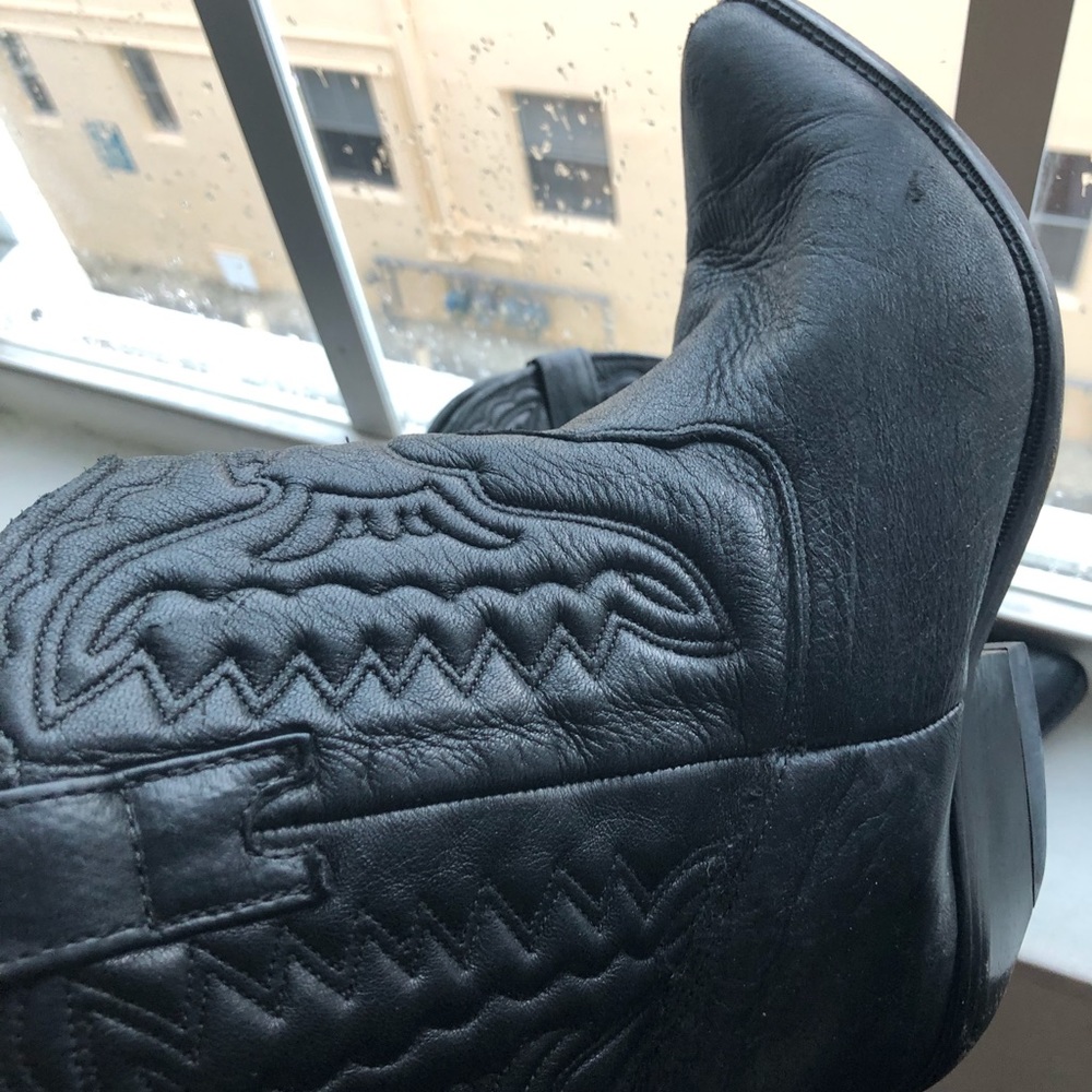 Vintage black cowboy boots